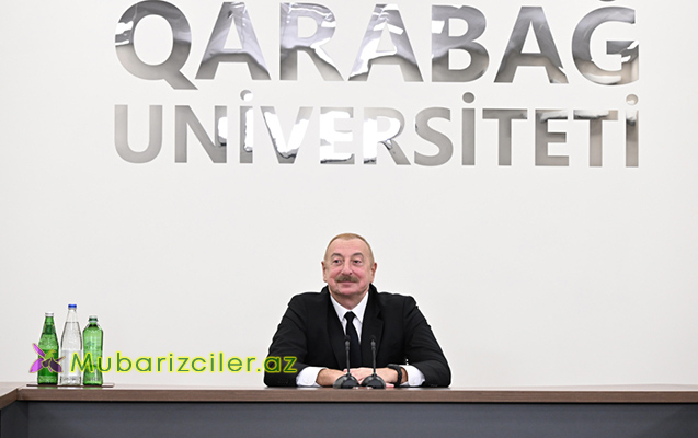 Prezident Qarabağ Universitetində çıxış etdi