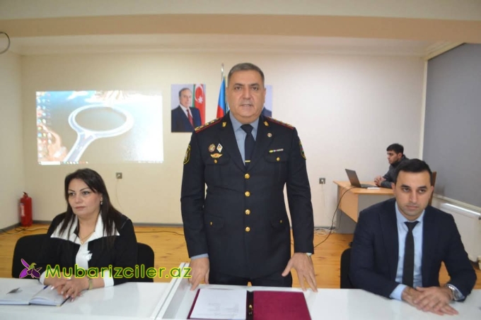 Mingəçevir Polisi məktəblilərlə görüşüb