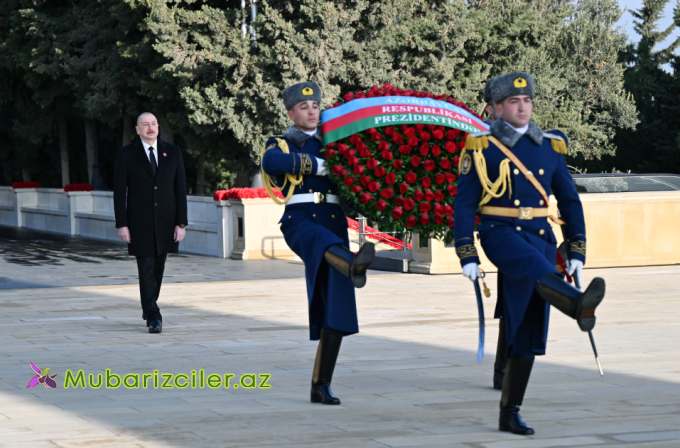 Prezident 20 Yanvar şəhidlərinin əziz xatirəsini yad edib