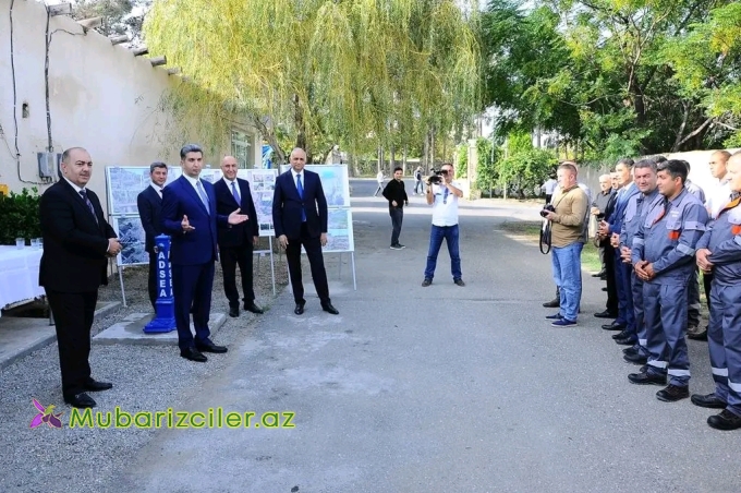 Naftalan şəhərinin Qasımbəyli kəndində su təchizatı sistemi yenidən qurulub
