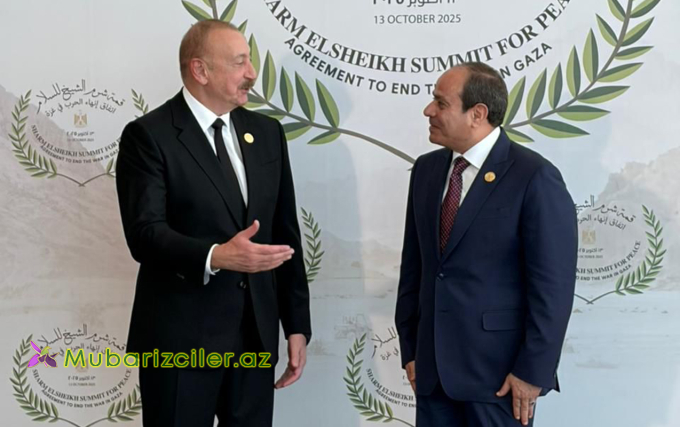 İlham Əliyev Yaxın Şərq Sülh Sammitində iştirak edib