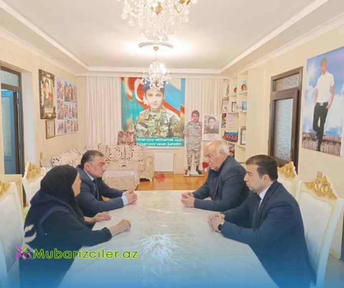 Mingəçevirdə şəhid ailəsi ziyarət edilib