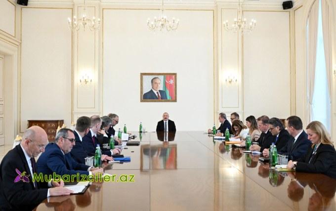 13 ölkənin NATO-dakı daimi nümayəndələri Əliyevin qəbulunda