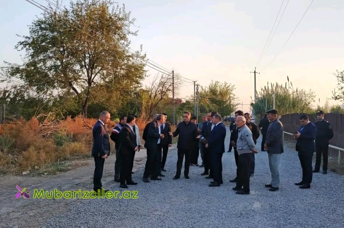 Goranboyun İcra başçısı “Xan Arxı” suvarma beton kanalının  Balakürd kəndi ərazisində aparılan tikinti işləri ilə yerində tanış oldu