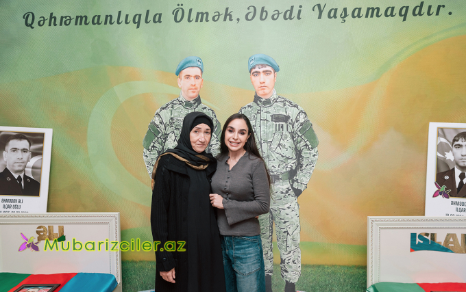 Leyla Əliyeva 2 oğlu şəhid olan ananı ziyarət etdi