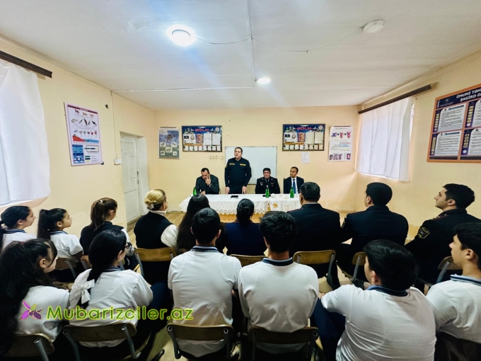 Beyləqanda məktəblilərlə narkomaniya əleyhinə maarifləndirici tədbir keçirilib
