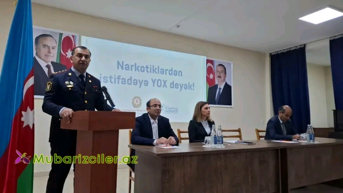 Şirvanda Polis “Narkomaniyaya yox deyək!” mövzusunda maarifləndirici tədbir keçirib
