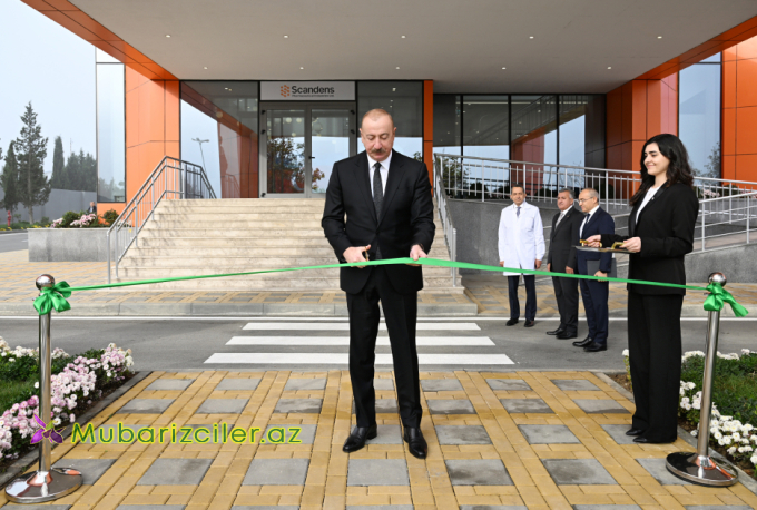 Prezident “Scandens Pharmaceutical Industries Ltd” MMC-nin dərman preparatları istehsalı müəssisəsinin açılışında iştirak edib