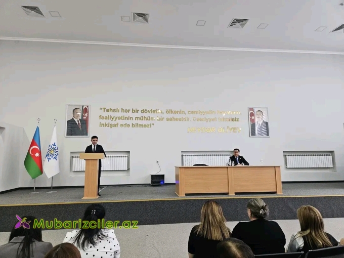 Goranboyda Təhsil ərazi partiya təşkilatında hesabat-seçki yığıncağı keçirilib