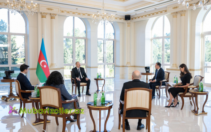 Prezident yerli televiziya kanallarına müsahibə verdi