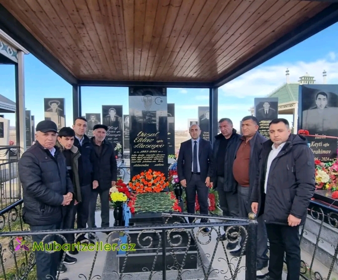 Şəhid Musayev Vüsal Eldar oğlunun məzarı ziyarət edilib