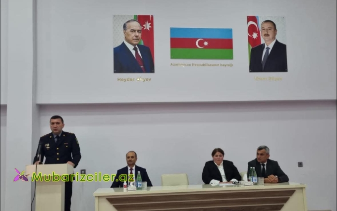 Tərtər Polisi məktəblilərlə maarifləndirici tədbir keçirdib