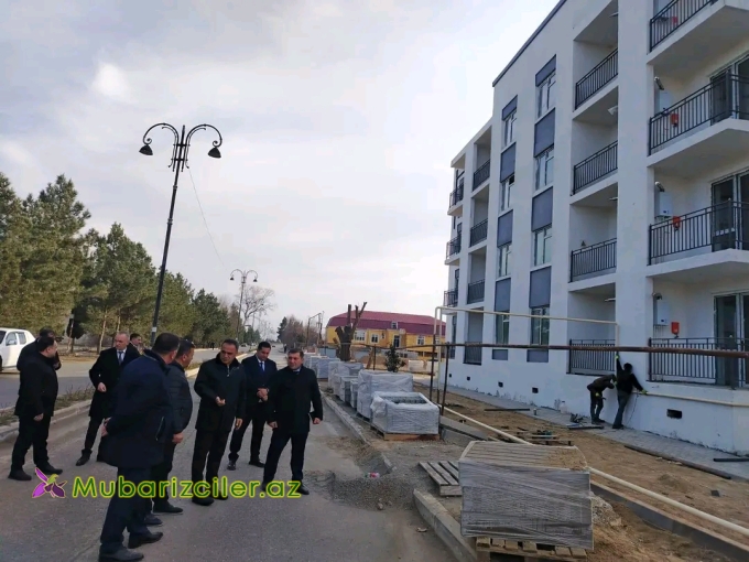 Goranboyun icra başçısı yeni inşa edilən binalara baxış keçirdi