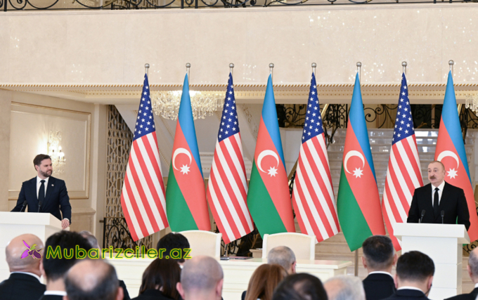 İlham Əliyev və ABŞ-nin Vitse-prezidenti bəyanatlarla çıxış etdilər