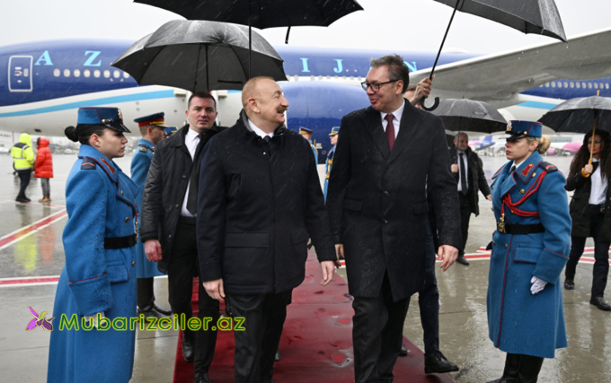 Prezidentin Serbiya səfərindən - Görüntülər