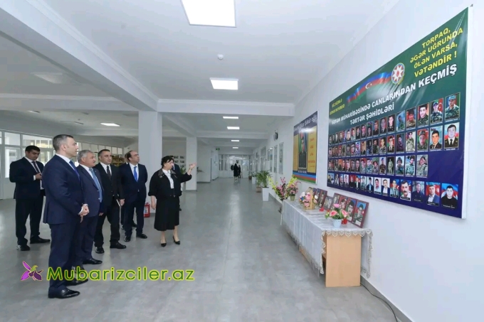 Mətin Kərimli Tərtərdə təhsil müəssisələrinin fəaliyyəti ilə tanış olub