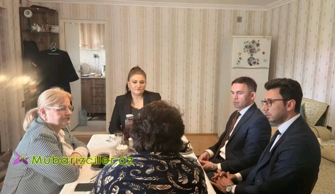 Goranboyda şəhid Eldəniz Bağırovun ailəsi ziyarət edilib