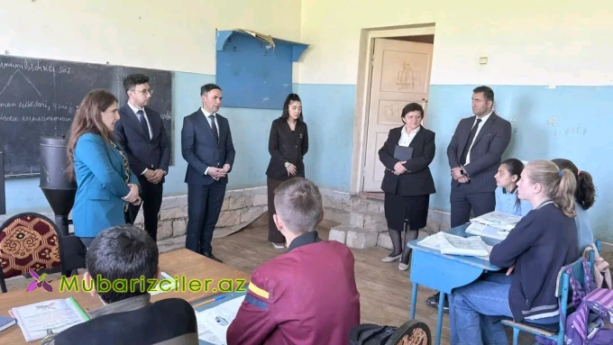 Goranboyun ucqar kənd məktəblərində təhsil alan şagirdlər və müəllim kollektivi ilə görüş keçirilib
