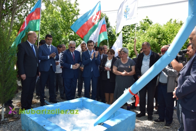 Qurban bayramı münasibətilə Tərtərdə 100 ailə su ilə təmin olunub