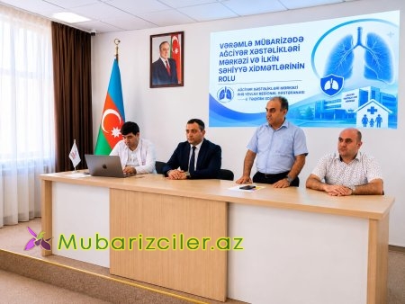 Yevlax Regional Xəstəxanasının təşkilatçılığı ilə vərəmin erkən aşkarlanması və müalicəsinə dair təlim keçirilib