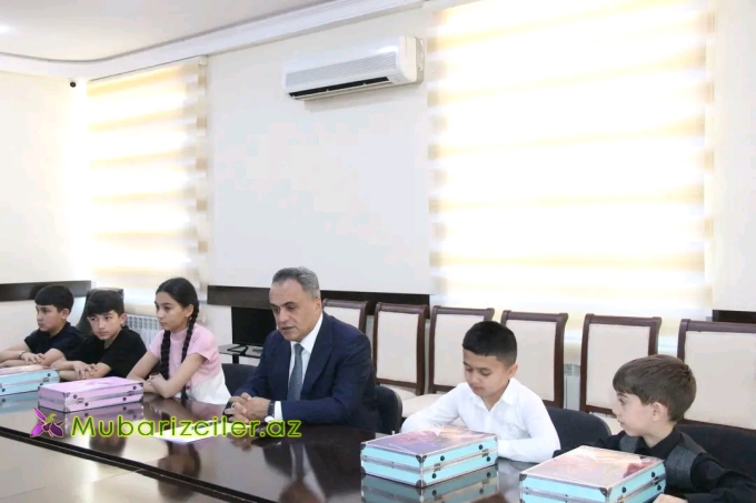 Goranboyda icra başçısı şəhid övladları ilə görüşdü