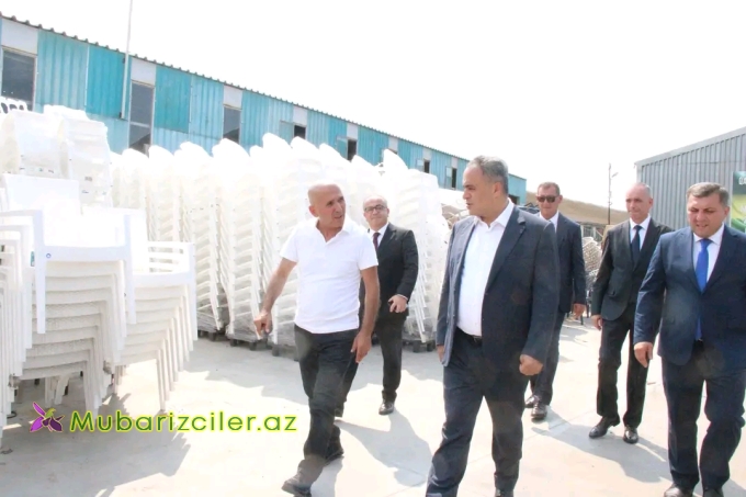 Goranboyda sənaye və istehsal müəssisələrinin fəaliyyətinə baxış keçirildi