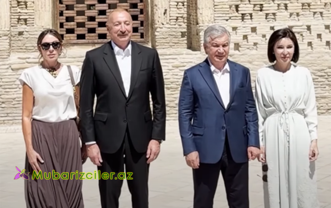 Prezidentlər xanımları ilə Buxaranı gəzdilər