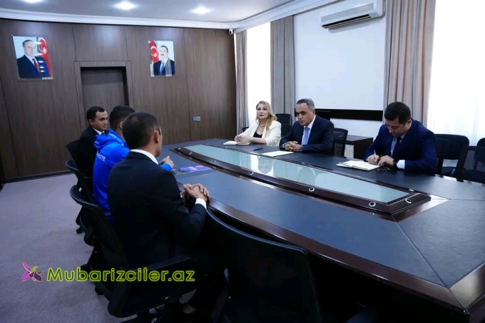 Goranboyun İcra başçısı cüdo üzrə beynəlxalq turnirin qalibi ilə görüşdü