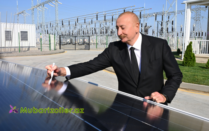 Prezident  “Qobustan” Günəş Elektrik Stansiyasının açılışında iştirak edib