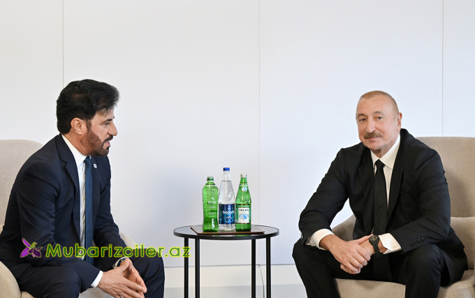 İlham Əliyev Məhəmməd Ben Sulayem ilə görüşdü