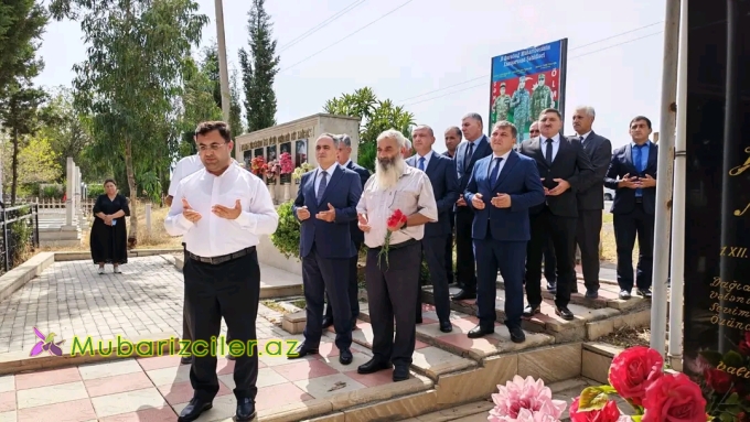 Goranboy rayon Xanqərvənd kənd qəbirstanlığında şəhidlərimizin məzarları ziyarət olundu