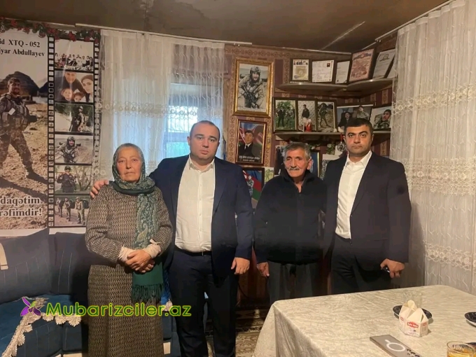 Azər Qocayev şəhid Abdullayev Şəhriyar Kamil oğlunun ailəsini ziyarət edib